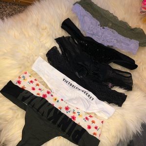 8 pair VS/Pink panty bundle